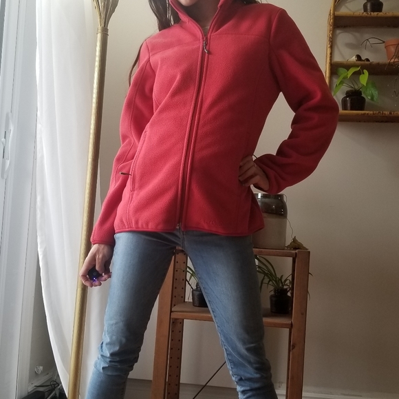 WindRiver Sweater Fleece Jacket Red Windbreaker - Picture 16 of 16